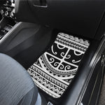 Polynesian Tribal Tattoo Pattern Print Front Car Floor Mats