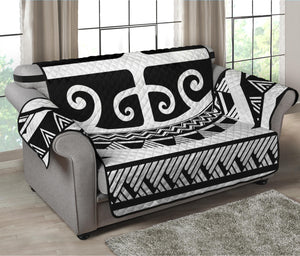 Polynesian Tribal Tattoo Pattern Print Loveseat Protector