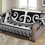 Polynesian Tribal Tattoo Pattern Print Loveseat Protector