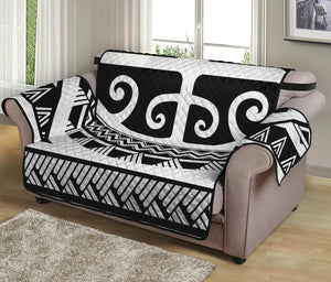 Polynesian Tribal Tattoo Pattern Print Loveseat Protector