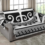 Polynesian Tribal Tattoo Pattern Print Loveseat Protector