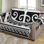 Polynesian Tribal Tattoo Pattern Print Loveseat Protector