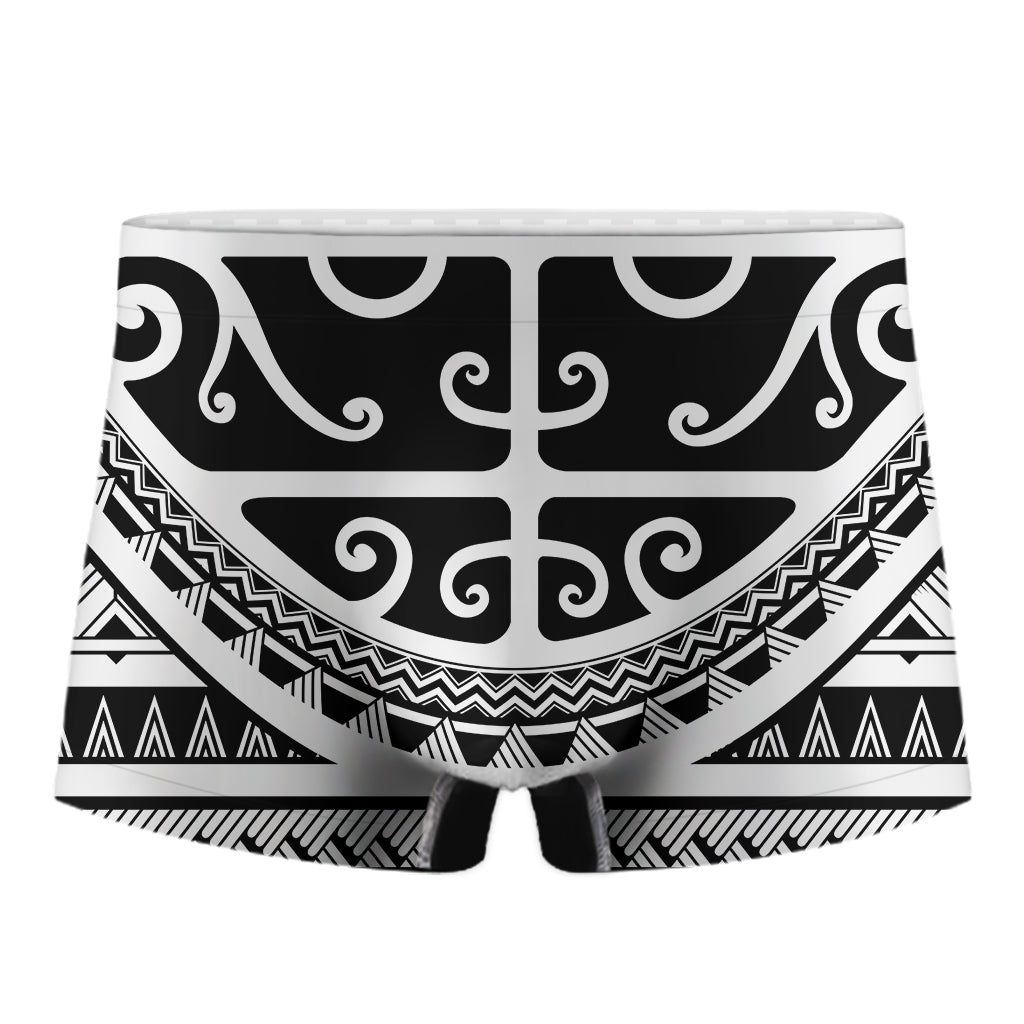 Polynesian Tribal Tattoo Pattern Print Men's Boxer Briefs