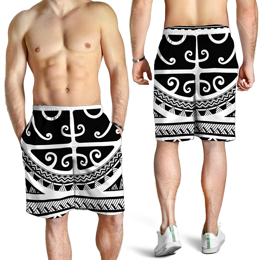 Polynesian Tribal Tattoo Pattern Print Men's Shorts
