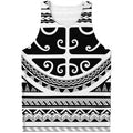 Polynesian Tribal Tattoo Pattern Print Men's Tank Top