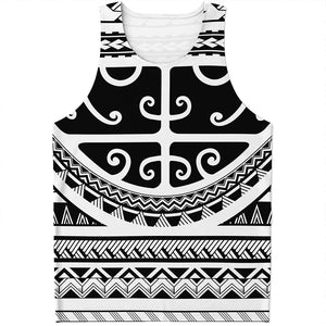 Polynesian Tribal Tattoo Pattern Print Men's Tank Top