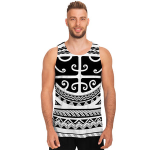 Polynesian Tribal Tattoo Pattern Print Men's Tank Top