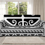 Polynesian Tribal Tattoo Pattern Print Oversized Sofa Protector