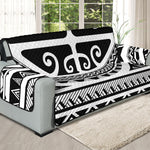 Polynesian Tribal Tattoo Pattern Print Oversized Sofa Protector