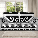 Polynesian Tribal Tattoo Pattern Print Oversized Sofa Protector