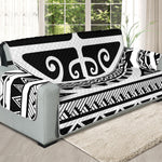 Polynesian Tribal Tattoo Pattern Print Oversized Sofa Protector