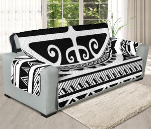 Polynesian Tribal Tattoo Pattern Print Oversized Sofa Protector