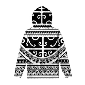 Polynesian Tribal Tattoo Pattern Print Pullover Hoodie