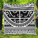 Polynesian Tribal Tattoo Pattern Print Quilt