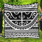 Polynesian Tribal Tattoo Pattern Print Quilt