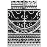 Polynesian Tribal Tattoo Pattern Print Quilt Bed Set