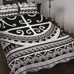 Polynesian Tribal Tattoo Pattern Print Quilt Bed Set