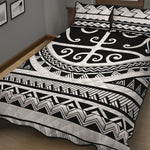 Polynesian Tribal Tattoo Pattern Print Quilt Bed Set