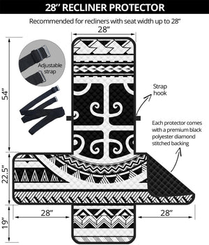 Polynesian Tribal Tattoo Pattern Print Recliner Protector