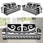 Polynesian Tribal Tattoo Pattern Print Sofa Slipcover