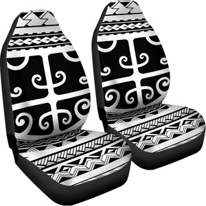 Polynesian Tribal Tattoo Pattern Print Universal Fit Car Seat Covers