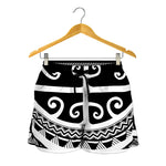 Polynesian Tribal Tattoo Pattern Print Women's Shorts