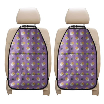 Pomeranian In Tea Cup Pattern Print Car Seat Organizers