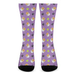 Pomeranian In Tea Cup Pattern Print Crew Socks