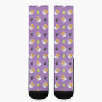 Pomeranian In Tea Cup Pattern Print Crew Socks
