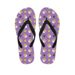 Pomeranian In Tea Cup Pattern Print Flip Flops