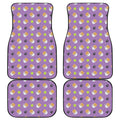 Pomeranian In Tea Cup Pattern Print Front and Back Car Floor Mats
