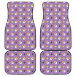 Pomeranian In Tea Cup Pattern Print Front and Back Car Floor Mats