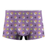 Pomeranian In Tea Cup Pattern Print Men's Boxer Briefs