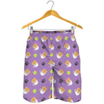 Pomeranian In Tea Cup Pattern Print Men's Shorts