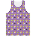 Pomeranian In Tea Cup Pattern Print Men's Tank Top
