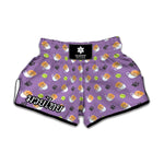 Pomeranian In Tea Cup Pattern Print Muay Thai Boxing Shorts