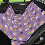 Pomeranian In Tea Cup Pattern Print Pet Car Back Seat Cover