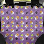 Pomeranian In Tea Cup Pattern Print Pet Car Back Seat Cover