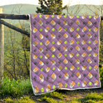 Pomeranian In Tea Cup Pattern Print Quilt