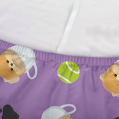 Pomeranian In Tea Cup Pattern Print Sofa Cover