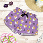 Pomeranian In Tea Cup Pattern Print Women's Shorts