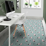 Poodle And Crown Pattern Print Area Rug