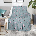 Poodle And Crown Pattern Print Blanket
