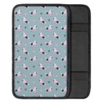 Poodle And Crown Pattern Print Car Center Console Cover