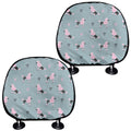 Poodle And Crown Pattern Print Car Headrest Covers