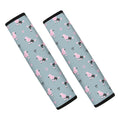 Poodle And Crown Pattern Print Car Seat Belt Covers