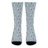 Poodle And Crown Pattern Print Crew Socks