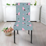 Poodle And Crown Pattern Print Dining Chair Slipcover
