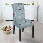 Poodle And Crown Pattern Print Dining Chair Slipcover
