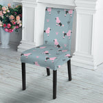 Poodle And Crown Pattern Print Dining Chair Slipcover